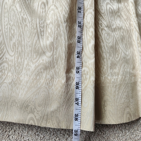 Vintage 50s 60s Sleeveless Gold Brocade Dress Size XS-S Modsquad Mid-century - Picture 14 of 14